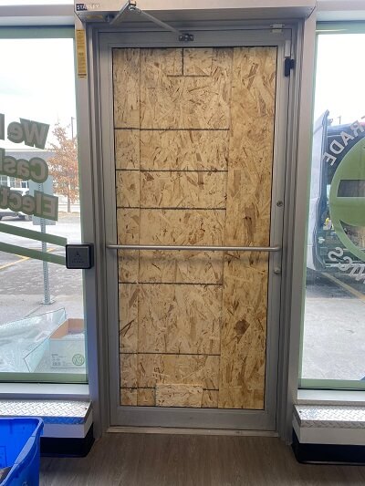 Board-Up Broken Door Board-Up Broken Door